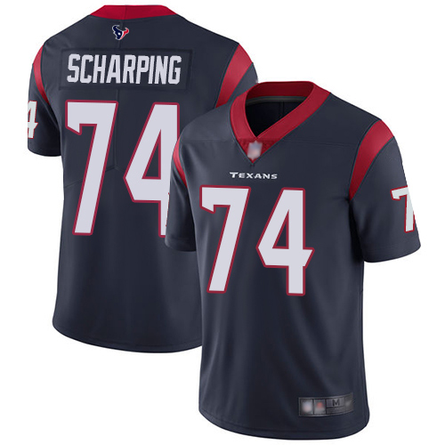 Houston Texans Limited Navy Blue Men Max Scharping Home Jersey NFL Football #74 Vapor Untouchable